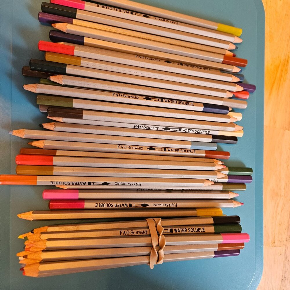 BIG LOT OF FA SCHWARTZ WATER SOLUBULE COLERED PENCILS